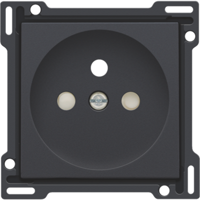 Toets stopcontact met penaarding Anthracite