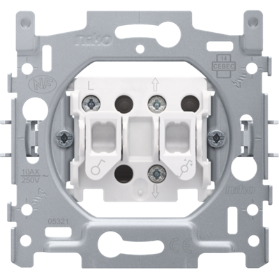 Sokkel schakelaar rolluik elektrisch gescheiden 10A (schroefklemmen)