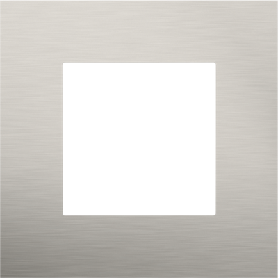 Afdekplaat enkelvoudige Pure Stainless Steel On Anthracite