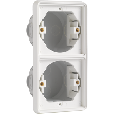Hydro inbouwdoos 2-voudig verticaal White