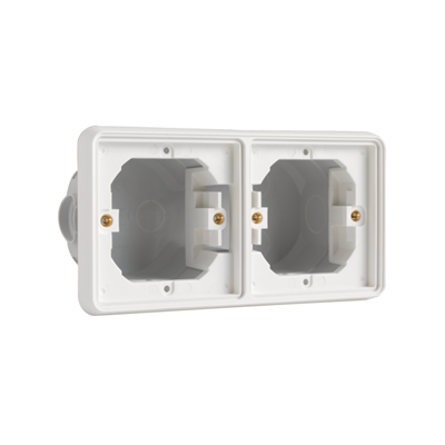 Hydro inbouwdoos 2-voudig horizontaal White