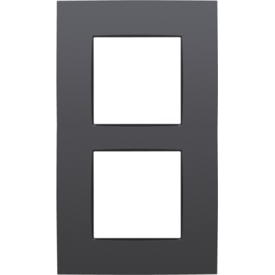 Afdekplaat dubbel verticaal Intense Anthracite