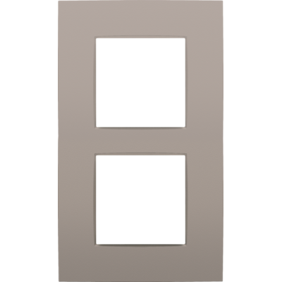 Afdekplaat dubbel verticaal Intense Bronze