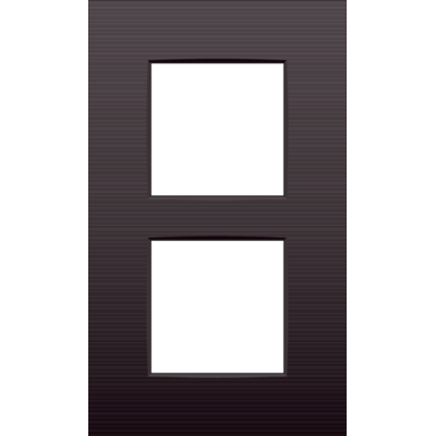 Afdekplaat dubbel verticaal Intense Dark Brown