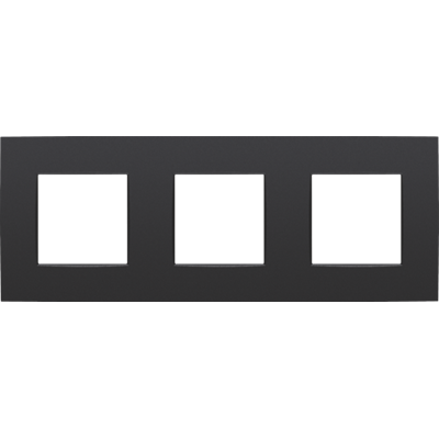 Afdekplaat trippel Intense Matt Black
