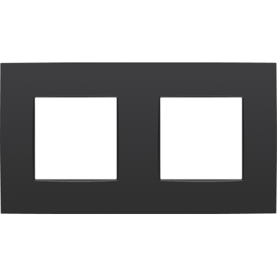Afdekplaat dubbel Intense Matt Black