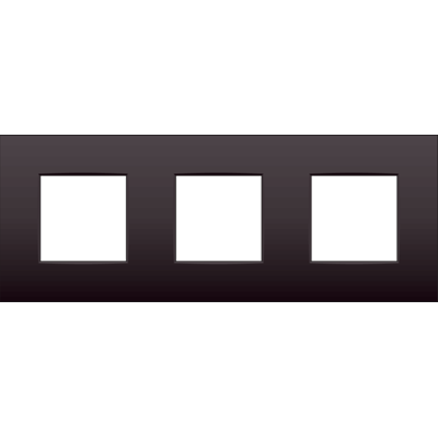 Afdekplaat trippel Intense Dark Brown