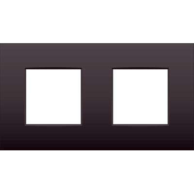 Afdekplaat dubbel Intense Dark Brown