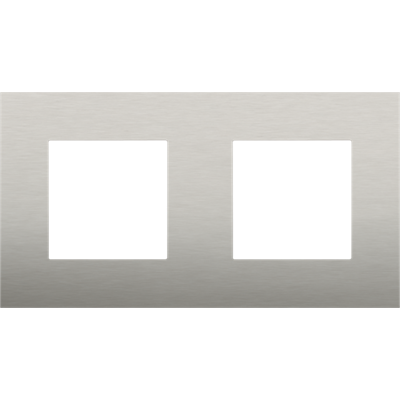 Afdekplaat dubbel Pure Stainless Steel On Anthracite