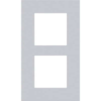 Afdekplaat dubbel verticaal Pure Alu Grey