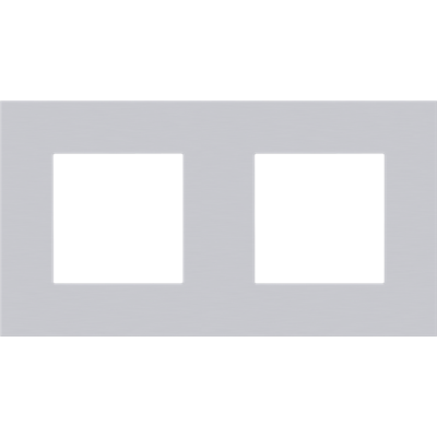 Afdekplaat dubbel Pure Alu Grey Afdekplaat dubbel Pure Alu Grey