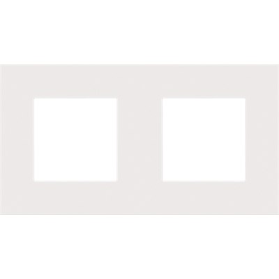 Afdekplaat dubbel Pure Steel White