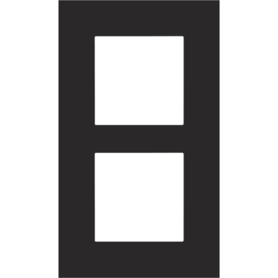 Afdekplaat dubbel verticaal Pure Steel Black