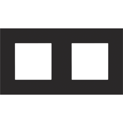 Afdekplaat dubbel Pure Steel Black