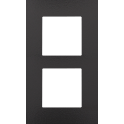 Afdekplaat dubbel verticaal Pure Bakelite Piano Black