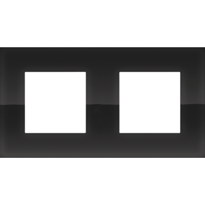 Afdekplaat dubbel Pure Liquid Black