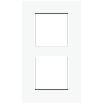 Afdekplaat dubbel verticaal Pure Liquid Snow White