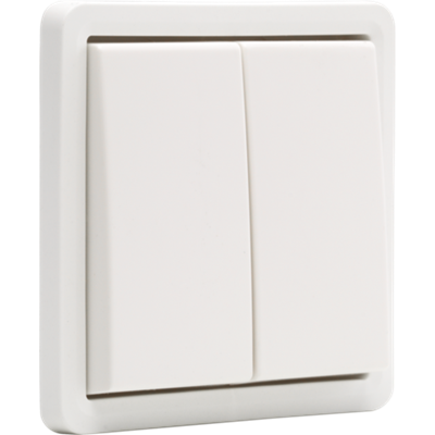Hydro drukknop 2-voudig 10A White (Schroefklemmen)