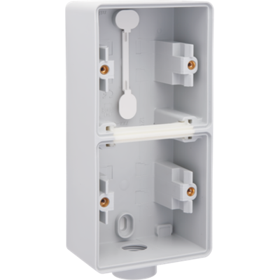 Hydro opbouwdoos 2-voudig verticaal 1 ingang Grey