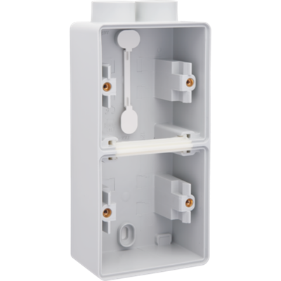 Hydro opbouwdoos 2-voudig verticaal 2 ingangen Grey