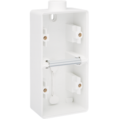 Hydro opbouwdoos 2-voudig verticaal 1 ingang White