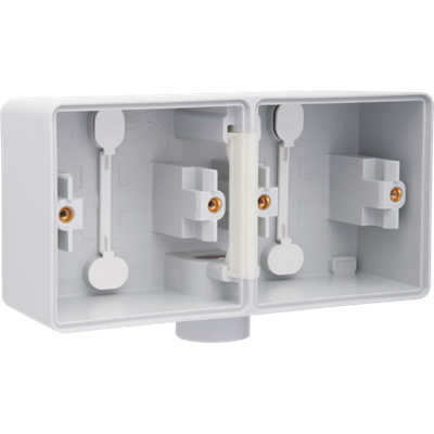Hydro opbouwdoos 2-voudig horizontaal 1 ingang Grey