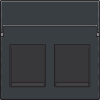 Toets RJ11-45 UTP 2-voudig Anthracite