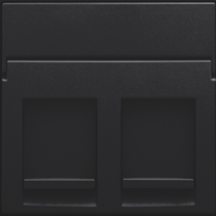 Toets RJ11-45 UTP 2-voudig Black Coated