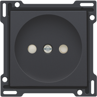 Toets stopcontact zonder penaarding Anthracite