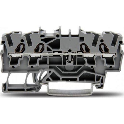 Railrijgklem 4 x 2.5mm² Grijs