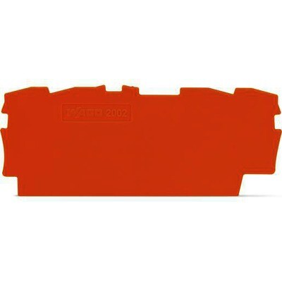 Railrijgklem eind-scheidingsplaat Oranje