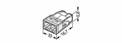 Steekklem 2 x 0.5-2.5mm² Wit