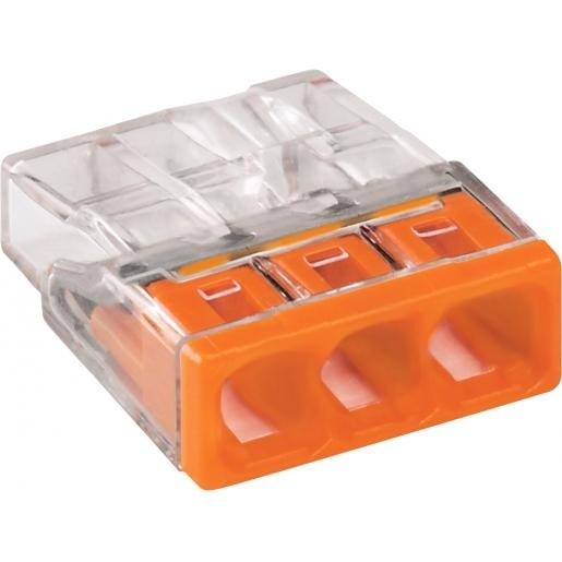 Steekklem 3 x 0.5-2.5mm² Oranje