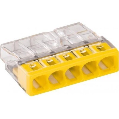 Steekklem 5 x 0.5-2.5mm² Geel