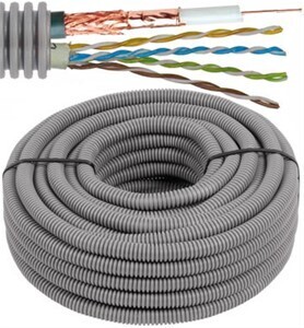 Buis flexibel COAX + UTP CAT 5E (100m)