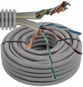 Buis flexibel 2X UTP CAT 5E (100m)