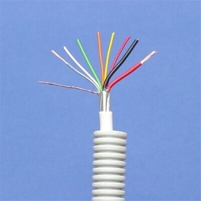 Buis flexibel alarmkabel 2x0.75 + 4x0.22mm² (100m)