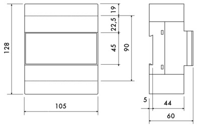 Beltransfo 12-24Vac 63VA 5,2A-2,6A 6mod