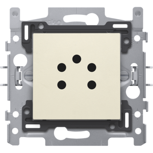 Telefoonstopcontact 5-polig (sokkel + toets) Cream