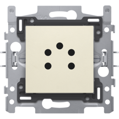 Telefoonstopcontact 5-polig (sokkel + toets) Cream