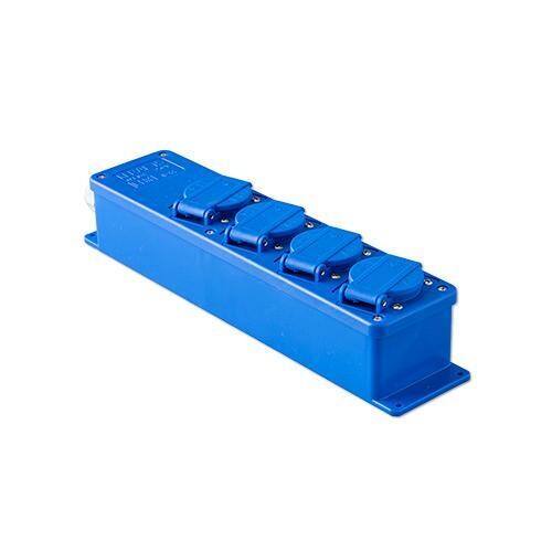 Verdeeldoos 4x16A 230V Blauw