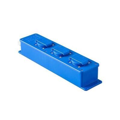 Verdeeldoos 3x16A 230V Blauw