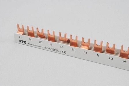 Verdeelrail 4p-2p 54mod V 16mm² 1N2N3N-1N2N3N