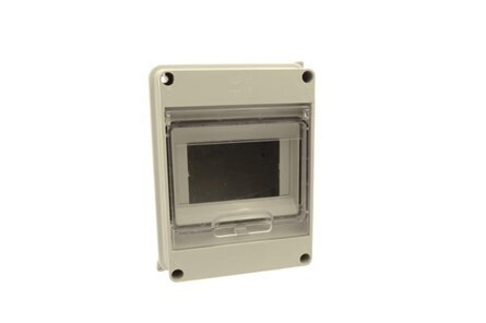 Verdeelkast 4+1 module doorzichtige deur