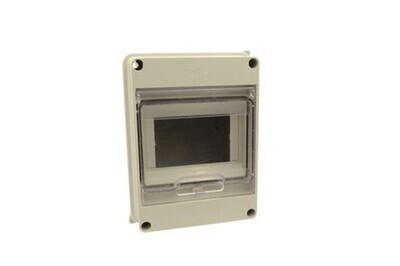 Verdeelkast 4+1 module doorzichtige deur