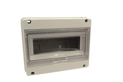 Verdeelkast 8+1 module doorzichtige deur