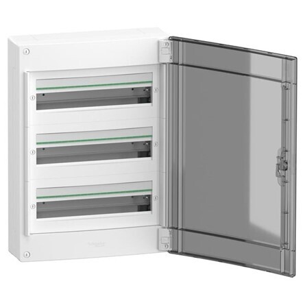 Verdeelkast 54 module (3x18) - doorzichtige deur