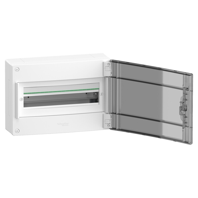 Verdeelkast 18 module - doorzichtige deur