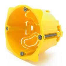 Inbouwdoos enkel 5cm diep - holle wand Geel