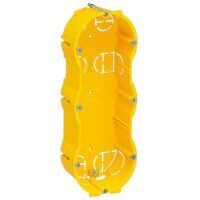 Inbouwdoos trippel 5cm diep V - holle wand Geel